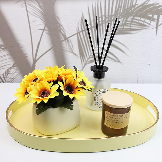 Spsyrine Yellow Plastic Serving Tray - Image 3