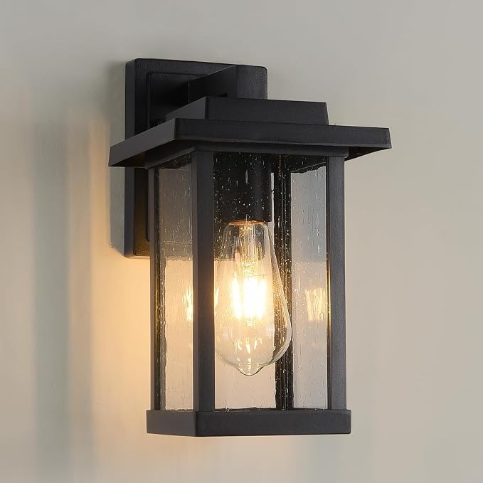 Outdoor Wall Sconce, Outside Porch Light Fixtures, Wall Mount Anti-Rust by SmeikeLighting
