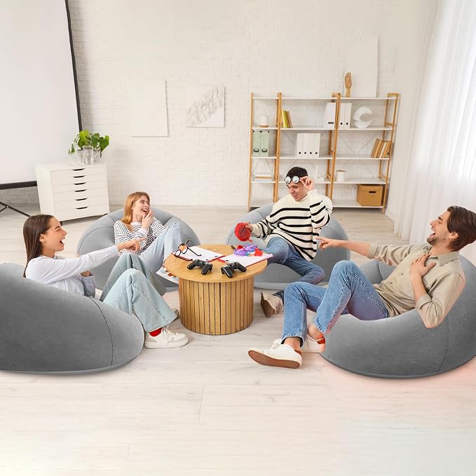Realspring Inflatable Bean Bag Chairs Outdoor Blow up Camping Chairs Inflatable - Image 2