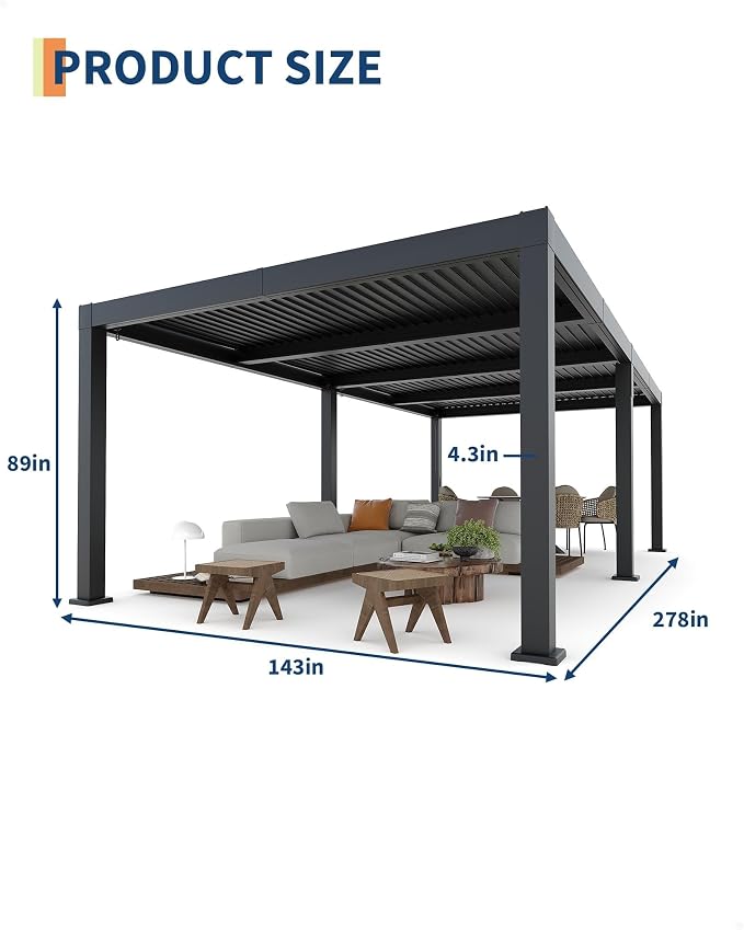 Garvee Louvered Pergola - Image 6