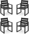 HDPS Outdoor Dining Chairs Set of 4, Patio Dining Chairs by COZYMAN