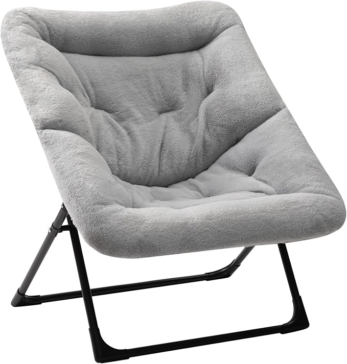 HollyHOME Comfy Oversized Saucer Chair, Extra Large Folding Lounge Chair by HollyHOME