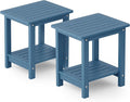 YEFU Outdoor Side Table for Patio: 16" HIPS Weather by YEFU