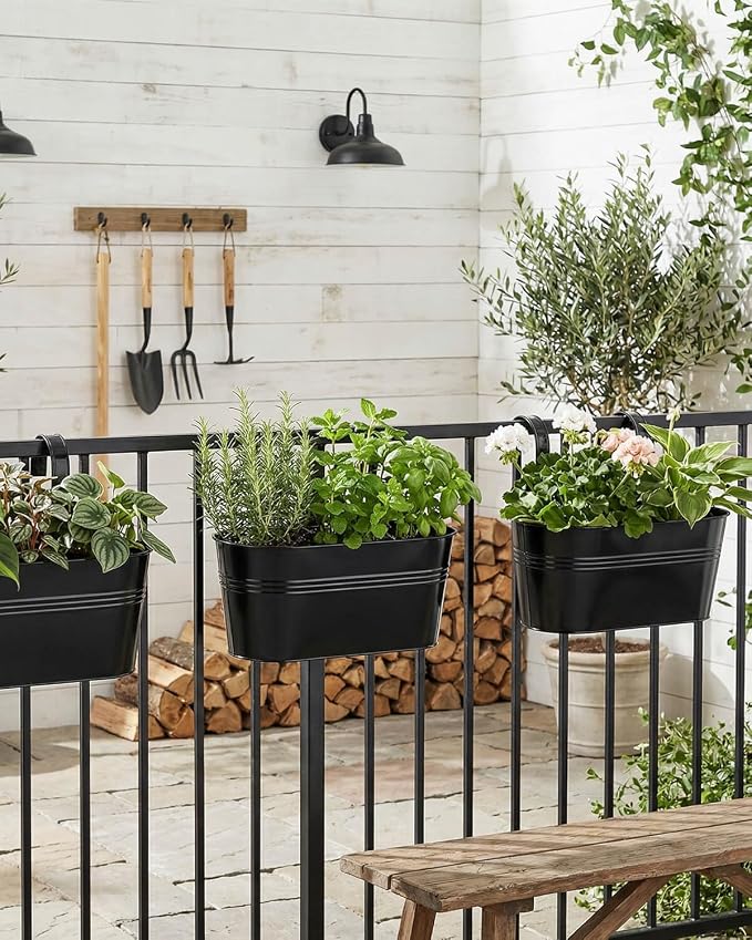 Metal Railing Planters for Outdoor Plants - Image 7