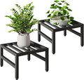 IBUYKE 2 Pack Metal Plant Stand Indoor Outdoor, Heavy Duty Small Flower Pot by IBUYKE