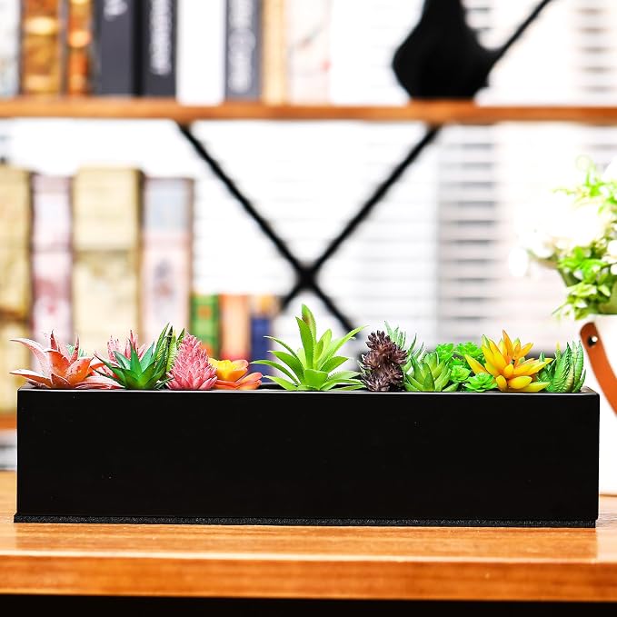 16.1 x 3.2 x 3.5 Inch Long Rectangular Planter Box Window Sill Plant Box Metal - Image 4
