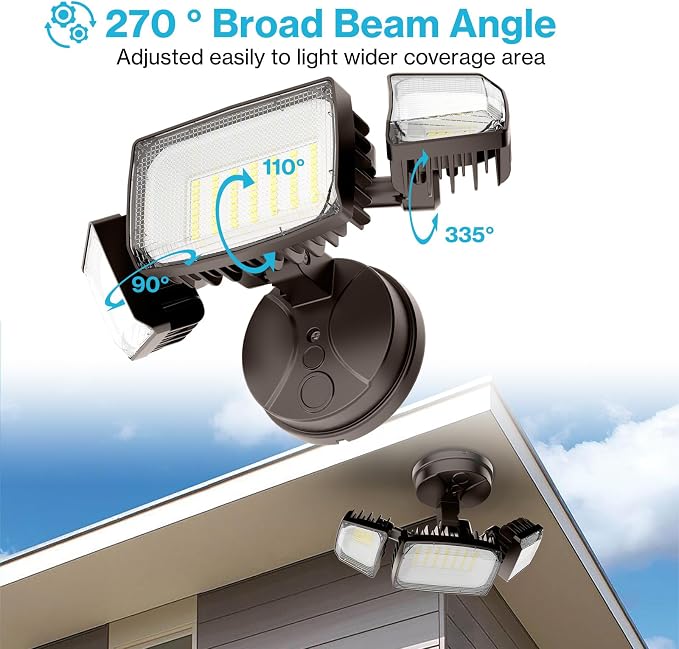 Olafus 80W Flood Lights Outdoor, Switch Controlled 8000LM LED Security Lights - Image 6