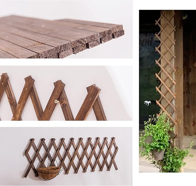 Wooden Lattice Wall 4Pack-Expandable Plant Garden Trellis - Image 6