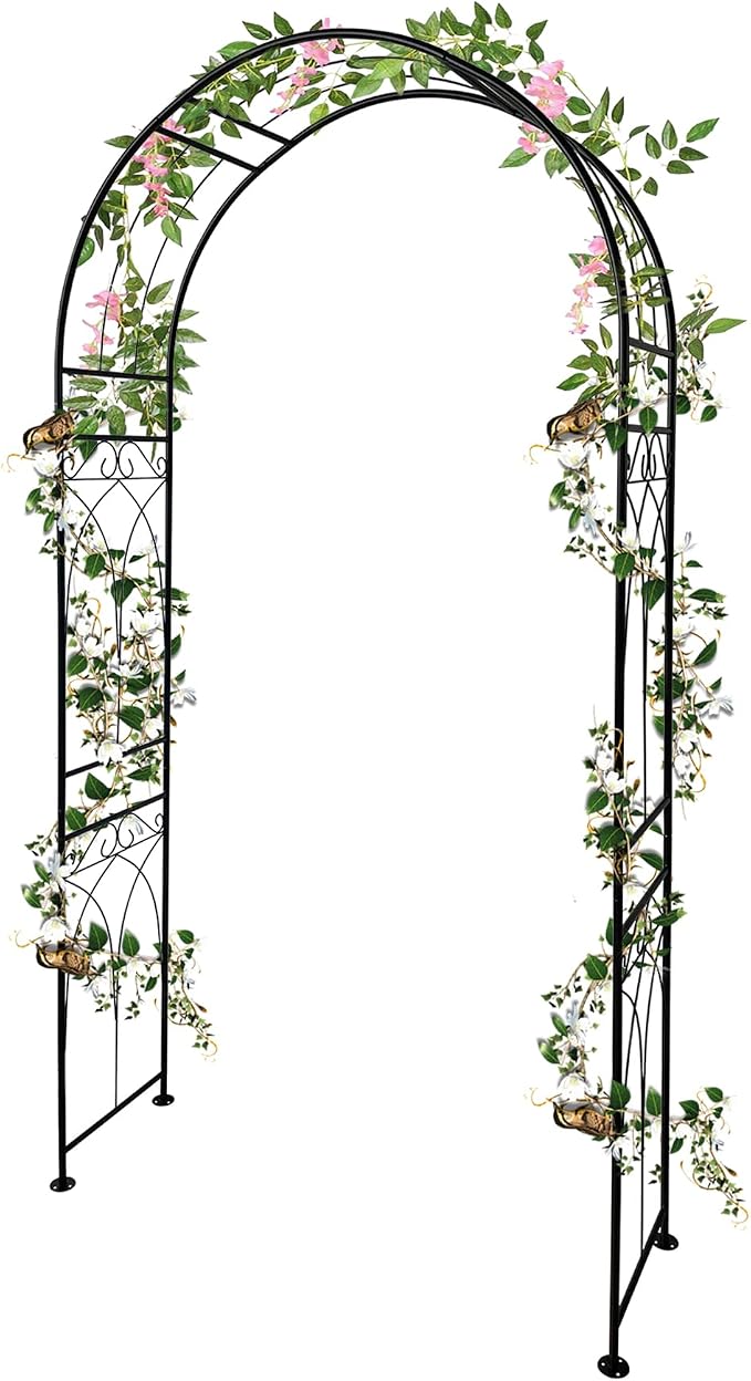 Thickened Garden Arch, Heavy Duty Metal Trellis by Unknown
