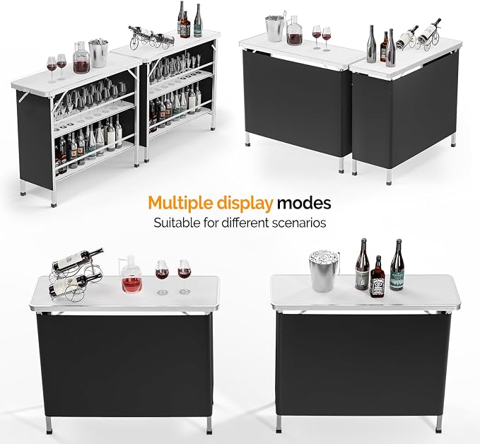 VINGLI 43" Portable Bar Table - Image 6