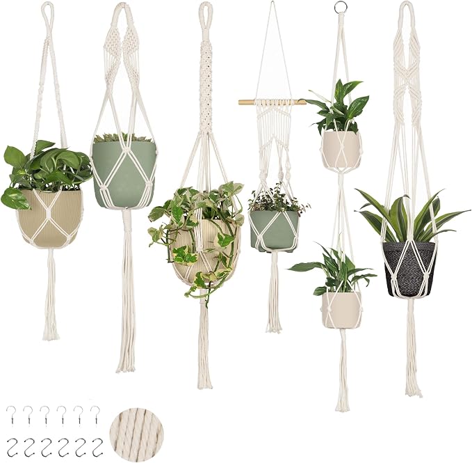 Nook Theory 6-Pack Macrame Plant Hangers by NookTheory