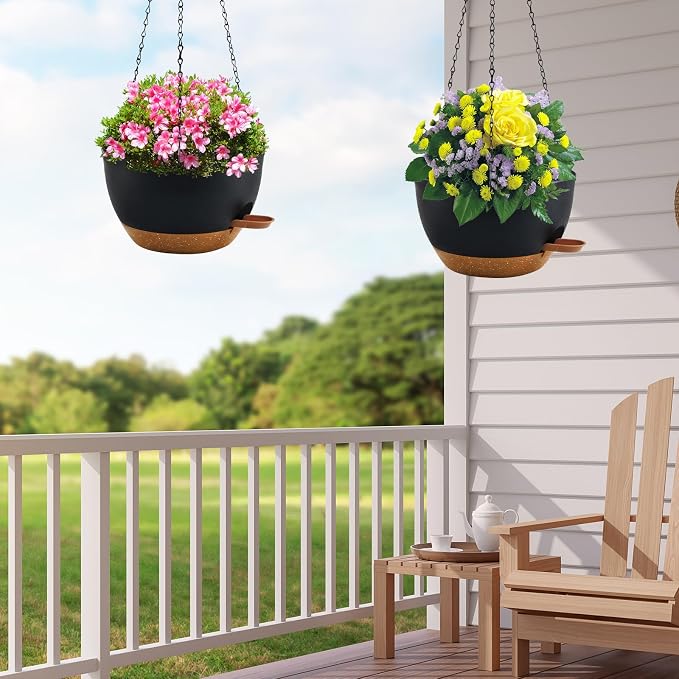 12 inch Hanging Planters for Indoor Plants, 2 Pack Self-Watering Hanging - Image 6