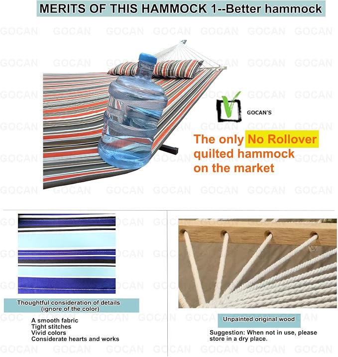 Quilted Fabric Double Hammock Won't flip - Image 6