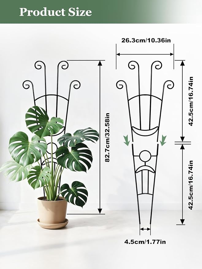 33 Inch Tall Expandable Metal Trellis - Image 2