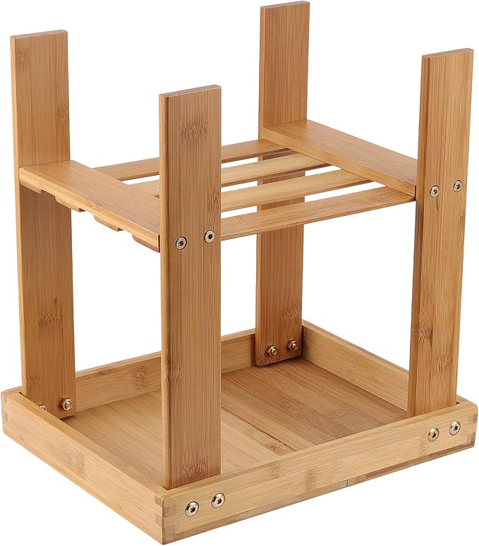 2 Pack Bamboo Step Stool, Bamboo Shower Bench, Wooden Shower Foot Stool - Image 7