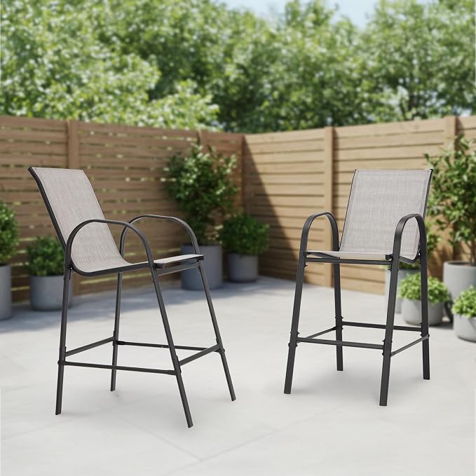 2-Piece Outdoor Bar Stool Set - Image 2