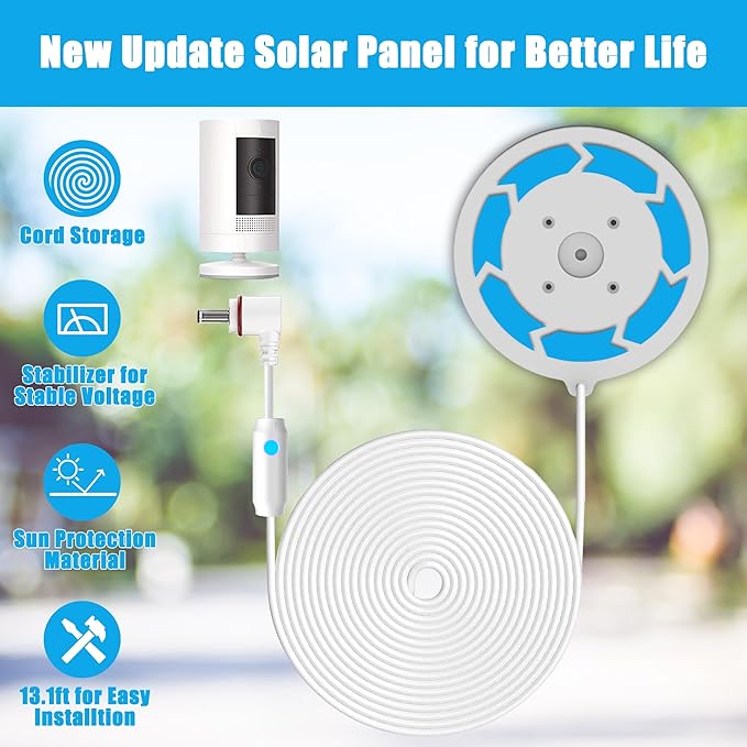 6W Solar Panel Compatible with Ring Spotlight Cam Plus/Pro and Stick Up Cam - Image 5