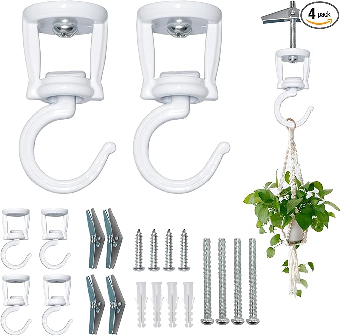 ONIKK Ceiling Hooks for Hanging Plants, Heavy Duty Metal Plant Hooks, Screw in by ONIKK