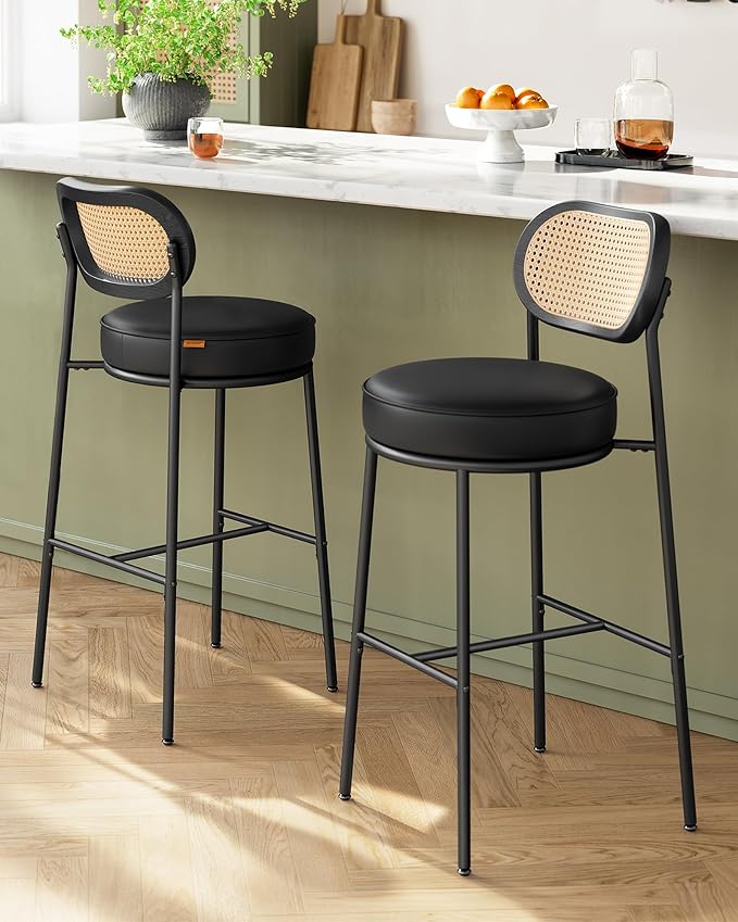 VASAGLE Bar Stools Set of 2, Bar Height Stools by VASAGLEbySONGMICSHOME
