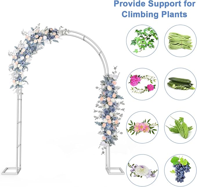 HEOMU Garden Arch Trellis, Metal Garden Arbor - Image 8