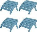 MXIMU Folding Adirondack Ottoman Set of 4: HIPS Plastic Outdoor Footrest Easy by MXIMU