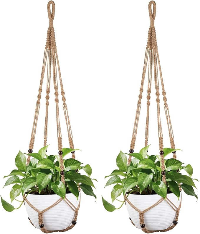 Mkono 43 Inch Macrame Plant Hanger Large by Mkono