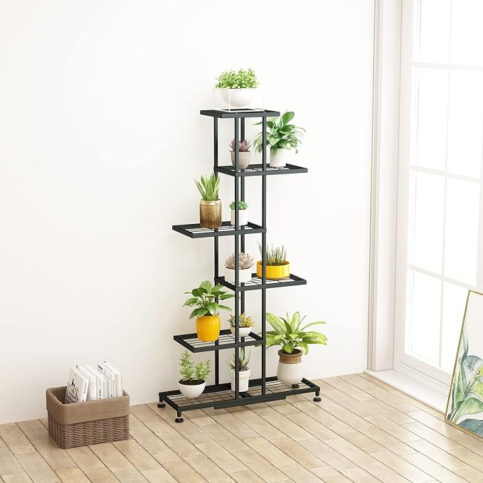 Metal Plant Stand, 6 Tier 12 Potted, Upgrade Multiple Plant Rack Shelf Organizer - Image 9