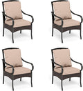 PHI VILLA Outdoor Dining Chairs Set of 4, Heavy Duty Outdoor Metal Wicker by PHIVILLAThepioneerofcomfortablehouseholdsupplies