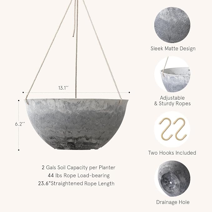 LA JOLIE MUSE Large Hanging Planters - Image 5
