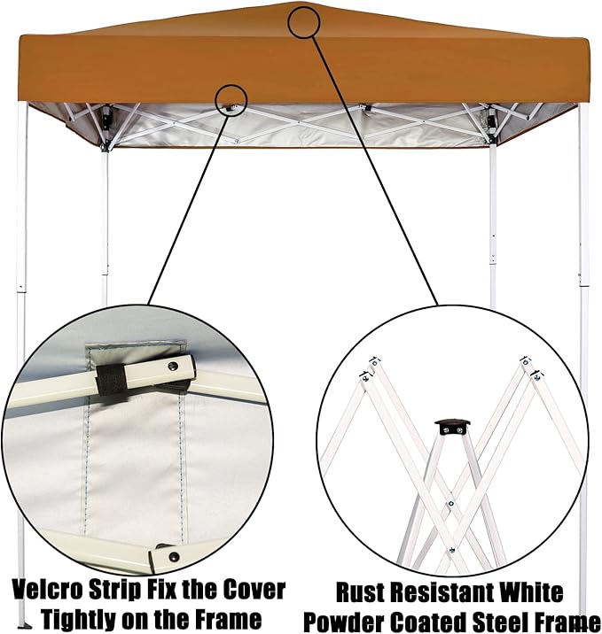 Sunnyglade 6x4 Ft Pop-Up Canopy Tent Outdoor Portable Instant Shelter Folding - Image 3