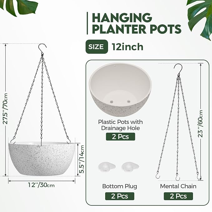 T4U Plastic Hanging Baskets 2-Pack - Image 2