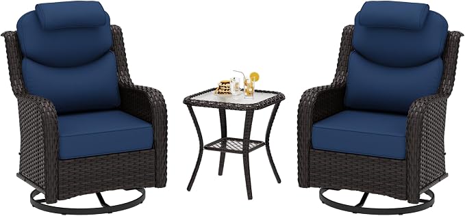 Patio Swivel Rocker Chairs of 2 - Image 9