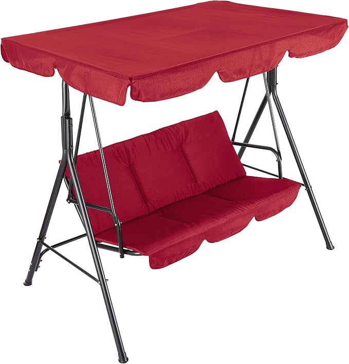 Porch Swing Chair with Adjustable Canopy - Image 9