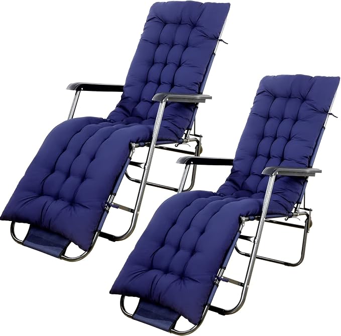 67 x 19 Inch Chaise Lounge Cushions Soft Lounge Chair Cushion Gravity Chair - Image 9