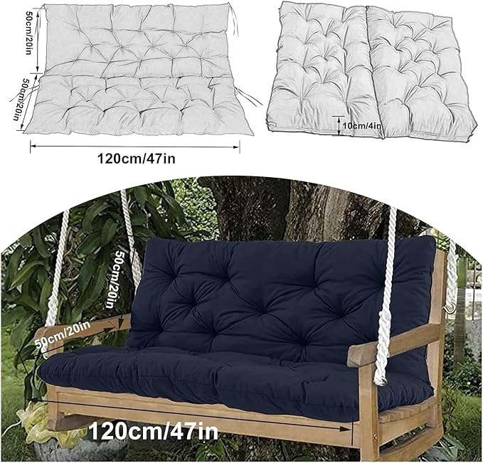 Swing Cushion Replacement Outdoor Porch Waterproof Bench Cushion 2-3 Seater - Image 7