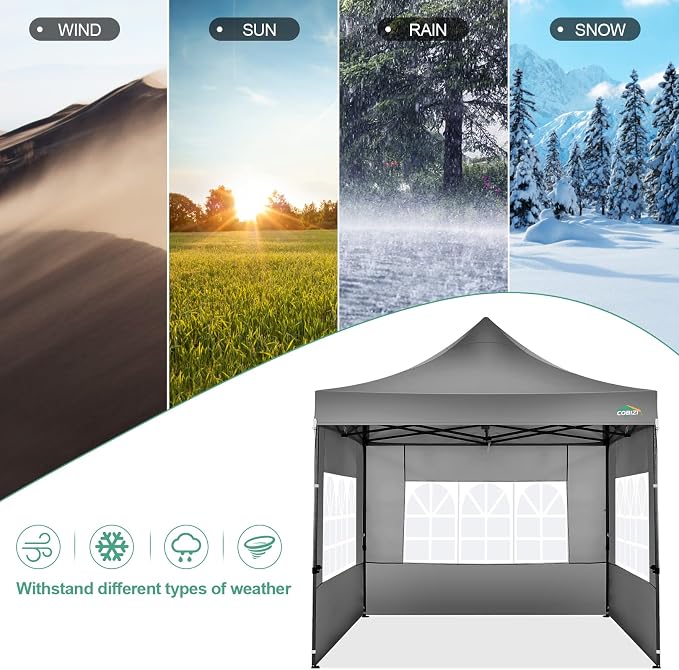 COBIZI 10x10 Pop Up Canopy Tent - Image 5
