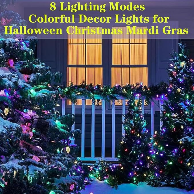 Outdoor Solar Christmas Lights C6 Strawberry String Lights Mardi Gras String - Image 5