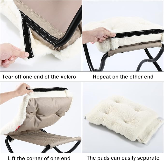 15" Foldable Foot Stool Ottoman - Image 8