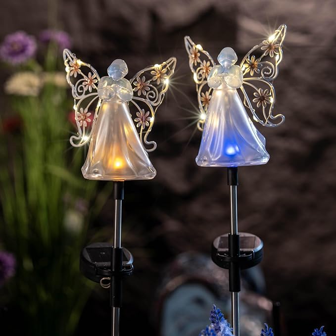 Solar Angels for Cemetery Grave Sympathy Memorial Remembrance Gift Solar Angels - Image 7