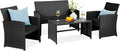 Best Choice Products 4-Piece Outdoor Wicker Patio Conversation Furniture Set by BestChoiceProducts