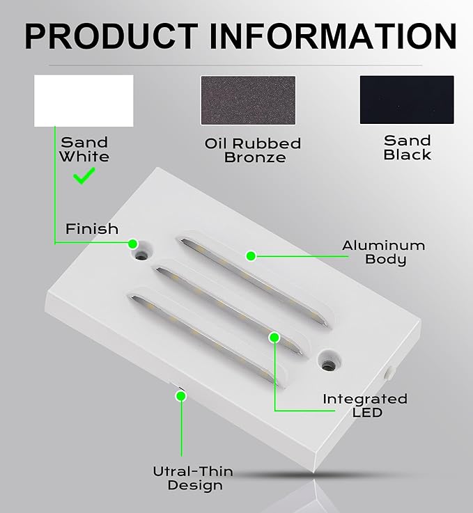CLOUDY BAY 5CCT 12V 4W Low Voltage LED Step Light - Image 2