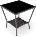 Kinfant Rattan Patio Side Table by Kinfant