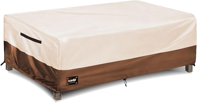 JinHrtoyi Patio Coffee Table Cover, 48Wx28Dx16H Inches 100% Waterproof Heavy by JinHrtoyiFurnitureCovers