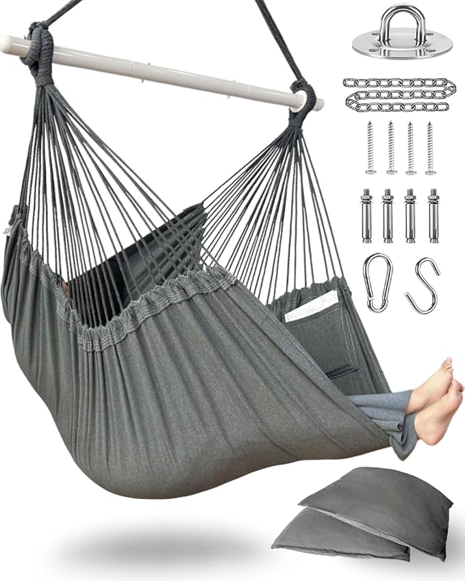 XXL Hammock Chair Hanging Rope Swing by Lulladle
