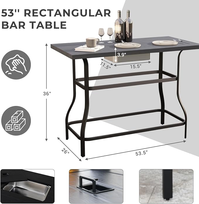 Grand patio 5-Piece Patio Swivel Bar Stools - Image 6