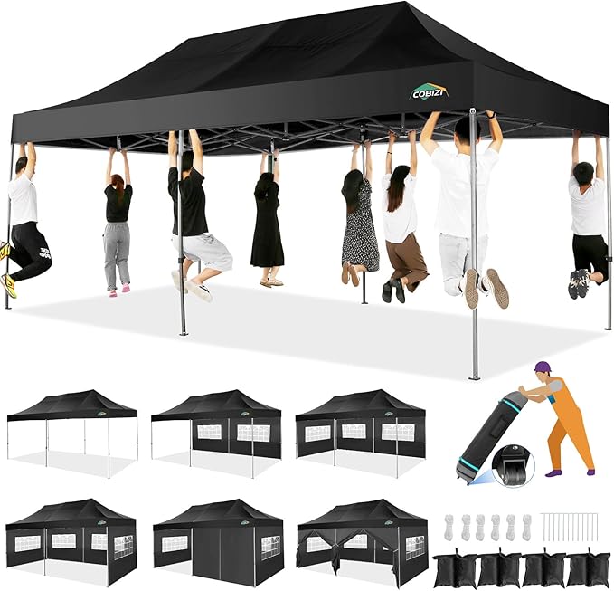 COBIZI 10x20 Heavy Duty Pop up Canopy Tent by COBIZI