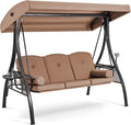 HOMREST 3 Seat Outdoor Porch Swing by HOMREST