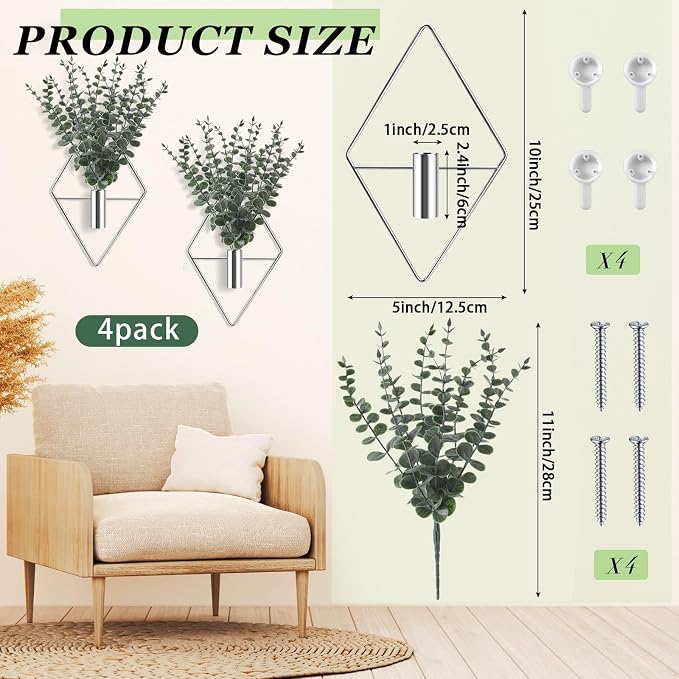 Jexine 4 Pcs Hanging Planters - Image 2