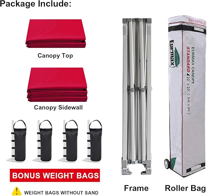Eurmax USA 10'x10' Pop-up Canopy Tent Commercial Instant Canopies - Image 8