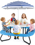 HONEY JOY Kids Picnic Table, 8 Person Toddler Outdoor Table and Chair Set by HONEYJOY